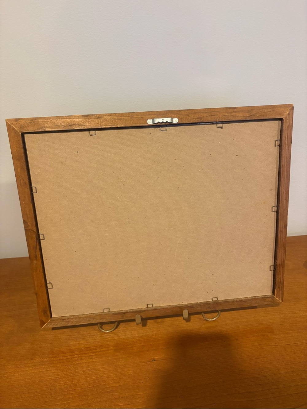 Vintage Large Wooden Mid Century Modern Wall Hanging Picture Frame - Picture 10 of 12